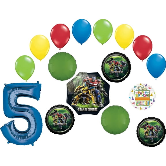 Mayflower Distributing Multi-color The Ultimate Transformers 5th Birthday Party Balloons, 14 Count