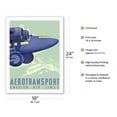 thumbnail image 2 of Aerotransport - Swedish Air Lines - Vintage Airline Travel Poster by Anders Beckman c.1935 - Fine Art Matte Paper Print (Unframed) 24x32in, 2 of 4