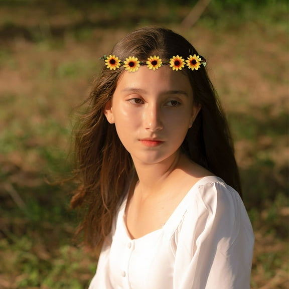 STRANDCHIC 4Pcs Vibrant Hawaiian Flower Hairbands Multicolor Headpieces for Tropical Party Decor