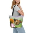 thumbnail image 2 of Fotbe A monarch butterfly Bolsa de Playa con Estampado, Bolsa de Hombro, Bolsa de Mano Espaciosa, Bolsa de Viaje Ligera, Bolsa de Compras Versátil, 2 of 6
