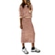 thumbnail image 1 of Conjunto de Falda para Mujer PRETTYGARDEN Suéter a Rayas Naranja Talla S, 1 of 8