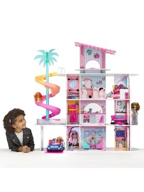 Lol Surprise Omg House Of Surprises New Real Wood Dollhouse 85+ Surprises 4 Floors Doll House 10 Rooms With Elevator Spiral Slide Pool Movie Theater Drive Thru Rooftop for Girls Ages 4 5 +