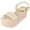 Beige, variant on Berness Women's Platform Wedge Sandals – Open Toe Ankle Strap Buckle Sandals, Lightweight Flatform Dress Sandals, Casual Summer Platform Shoes GEORGINA02 Silver 8