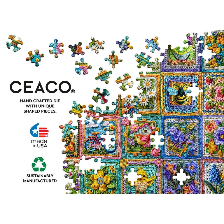 Ceaco 1000 Piece Springtime Crochet Jigsaw Puzzle by Jessica White