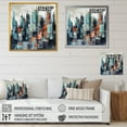 thumbnail image 4 of Designart "Green And Grey City In Simplicity" Minimalims City Wall Decor, 4 of 5