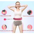 thumbnail image 2 of Aro de fitness desmontable inteligente, aro ancho y ajustable con púas de masaje y 24 piezas extraíbles, aro adelgazante adecuado para fitness/gimnasio, 2 of 5