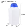 thumbnail image 2 of Botella de Reactivo de Laboratorio de Boca Ancha de Plástico Uxcell 1500ml/50.7oz Translúcido 2 Contadores, 2 of 5