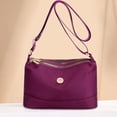 thumbnail image 3 of Bolso Casual Mujer Bolso Bandolera Ligero Bolso Hombro Nailon Bolso Cuadrado (Púrpura), 3 of 8