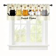 thumbnail image 2 of Rdsfhsp Sweet Home Window Valance Curtain, Cat Pattern Decorative Rod Pocket Short Curtain for Kitchen Bedroom Living Room, 2 of 5