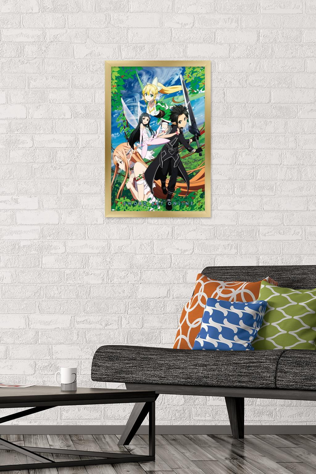 Sword Art Online - Key Art 3 Wall Poster, 14.725" x 22.375" Framed