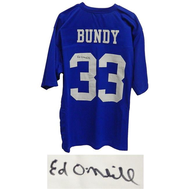 Ed ONeill Al Bundy Polk High Signed Autograph Custom Framed Football Jersey 4 Picture Suede Matted #33 Married With Children Schwartz Sports Certified