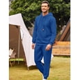 thumbnail image 4 of COOFANDY Men's Tracksuit 2 Piece Hoodie Sweatsuit Sets Casual Athletic Jogging Suits Waffle Plaid Jacquard Outfits, 4 of 10