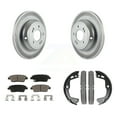 thumbnail image 1 of Transit Auto Rear Disc Coated Rotors Ceramic Pads and Parking Brake Shoes Kit for Car Hyundai Genesis G80 KGC-102934, 1 of 11