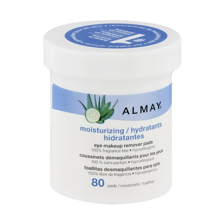 Almay Moisturized Pads Eye Makeup Remover, 80 ct