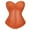 Orange, variant on Corset Cosplay Steampunk Leather Bustiers Ladies Orange 6XL