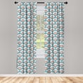 thumbnail image 3 of Ambesonne Floral Curtains, Turkish Boho Pattern, Pair of 28"x63", Multicolor, 3 of 5