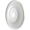 thumbnail image 4 of Ekena Millwork 22"OD x 3 1/2"ID x 1"P Berkshire Thermoformed PVC Ceiling Medallion (Fits Canopies up to 10 1/8"), Bright Coat Gold, 4 of 10