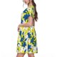 thumbnail image 2 of Easygdp Lilies Flowers para Vestido Transpirable de Mujer, Vestido Suelto de Manga Corta con Pliegues y Bolsillos para el Verano, 2 of 6