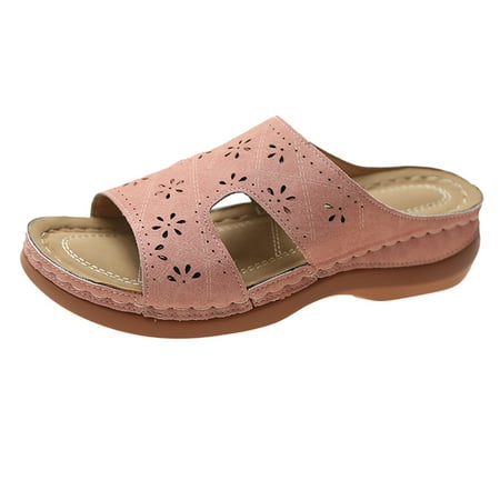 

Bnwani Shoes Women s Fashion Casual Hollow Carved Large Size Slope Sandals and Slippers