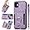 Purple, variant on for iPhone 11 Phone Case Card Holder,Wallet Ring Stand,RFID-Blocking,Wrist Strap,Camera Protector,Leather Shockproof Protective  Flip Cover for iPhone 11 Cases (Black)