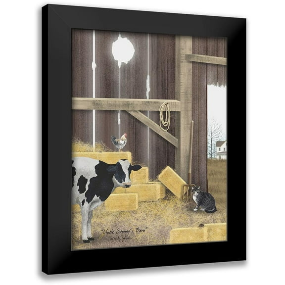 Jacobs, Billy 12x14 Black Modern Framed Museum Art Print Titled - Uncle Sammys Barn