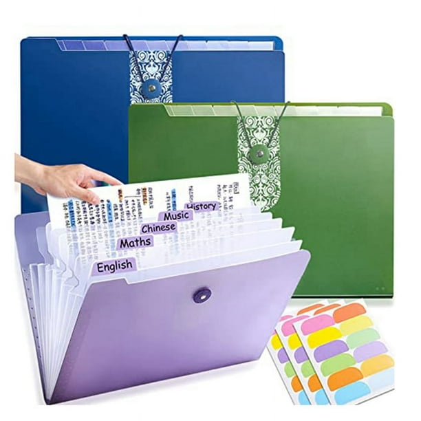3 Uds Carpeta de Archivos Expansible AcordeóN Organizador de Documentos Carpetas de Archivos de PláStico TamañO Carta Carpetas de AcordeóN Expandibles