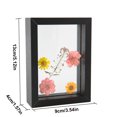 thumbnail image 4 of Tignapoo Elegant Double-Sided Glass Photo Frame with Dried Flower Display - Black - 5 Inch (9x13 cm), 4 of 6