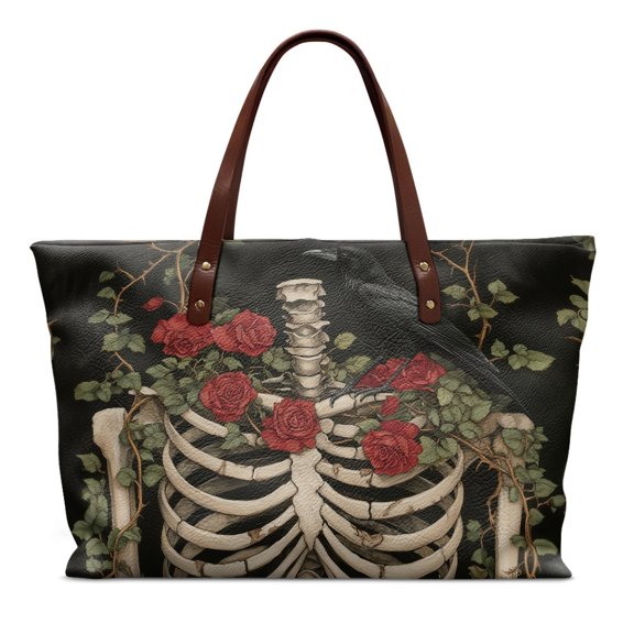CHAQLIN Top Handle Bag with Casual Large Capacity, Rose Floral Pattern Inner Pocket Tote Handbag for Business Daily
