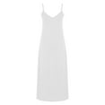 thumbnail image 5 of IROINNID Sundress For Women Fashion Summer Casual V-Neck Camis Sleeveless Vest Long Dress Ankle-Length Solid Color Dress, 5 of 5