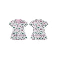 thumbnail image 2 of BemeyourBBs Toddler Baby Girl Golf Dress Outfit Little Baby Girl Summer Dress Short Sleeve Turn Down Collar Golf Themed Print A Line Pleated Dress, 2 of 9