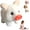 White, variant on Electric Pig Plush Realistic Toy, Interactive Walking Pig with Wagging Tail and Oinking Sounds, Electronic Plush Piggy Toy for Kids and Collectors