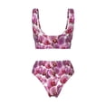 thumbnail image 6 of Rocae Orchids Flowers for Bikini Set for Women Two Piece Sexy High Swimsuits Split Crossover Bikini Medium, 6 of 9