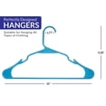 thumbnail image 3 of Royale Linens 40 Pack Blue Plastic Hangers for Clothes - Heavy Duty Clothes Hanger for Everyday Use - Lightweight & Space Saving Notched Plastic Hangers, 3 of 9