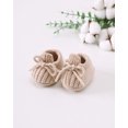 thumbnail image 3 of Baby Booties Knitted Shoes Newborn First Cozy Warm Shoes for Infant Boy Girl Solid Color Winter Shoes 0-3 Months Khaki, 3 of 7