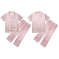 thumbnail image 2 of Otqutp Cute Pajamas Set for Kids Toddler Baby Girls Spring Summer Fashion Print Short Sleeve Button Down Shirts Long Pants Sleepwear Outfits Clothes(Pink-c,8-9 Years), 2 of 9