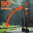 thumbnail image 3 of 360lbs Wagons Carts Foldable with Tailgate, Heavy Duty Extra Long Beach Wagon, Adjustable Outdoor Collapsible Grocery Cart on Wheels, for Groceries, Sports, Garden, Beach, Shopping, Laundry, Black, 3 of 10