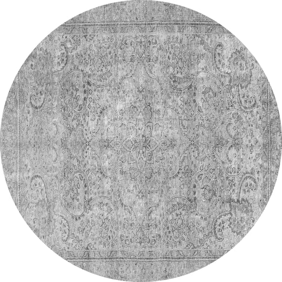 Ahgly Company Indoor Round Persian Gray Traditional Area Rugs, 5' Round