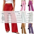 thumbnail image 3 of SBYOJLPB Women's Solid Color Pants Loose Comfortable High-waisted Casual Wide-leg Trousers, 3 of 5