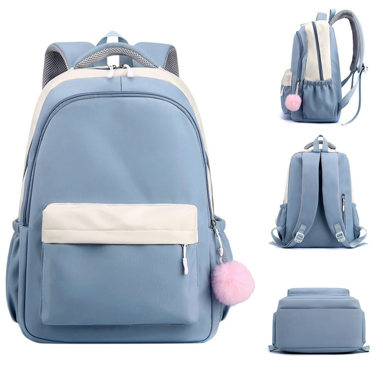 Backpacks For Girls Fourth Grade Bookbag Kids Teens School Bags for Elementary Middle School Students Fashionable School Bag Nylon Travel High Capacity Zipper Backpack With Plush Ball Walmart
