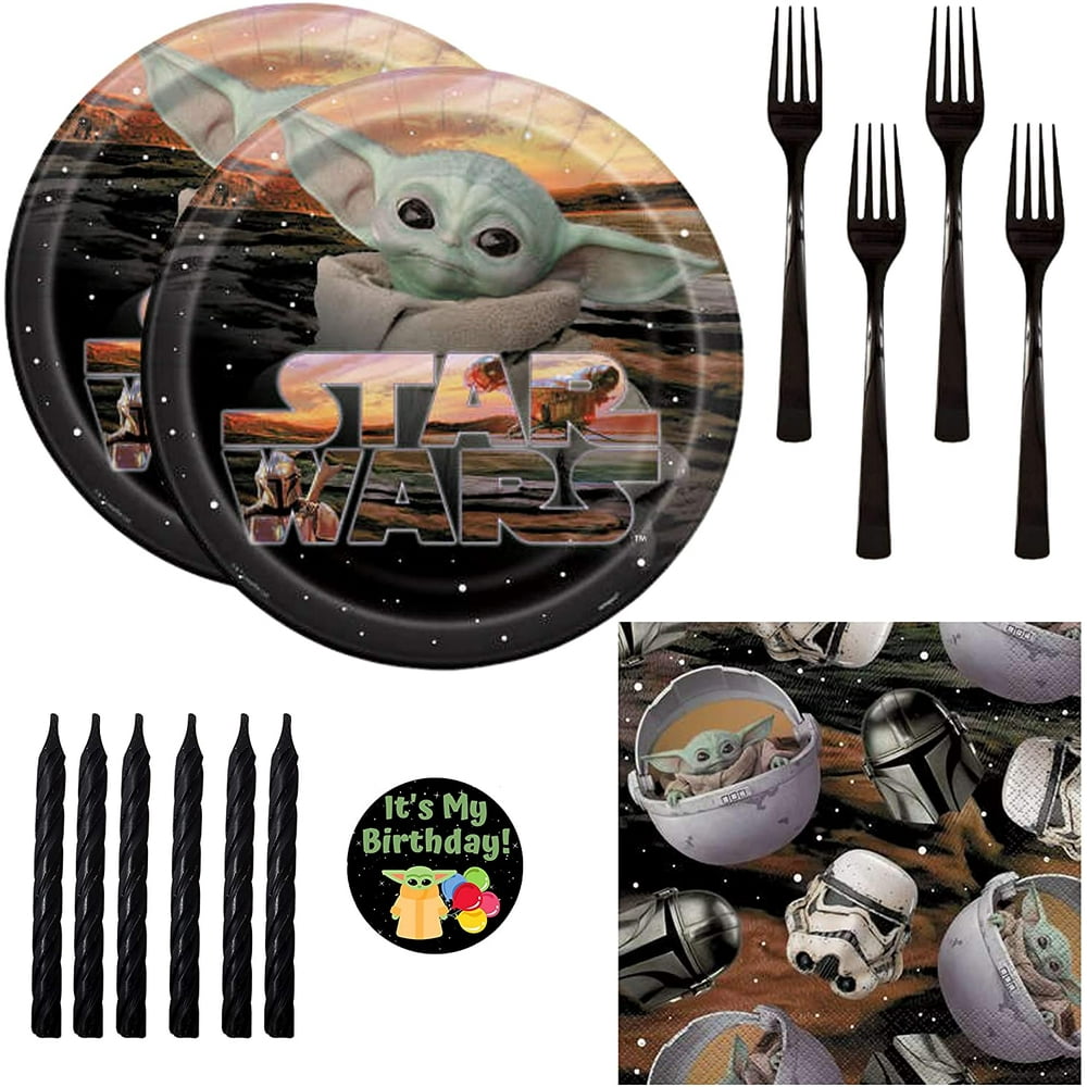 Baby Yoda Party Supplies Birthday Decorations For Star Wars Themed