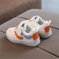 thumbnail image 4 of ZACPNCV Kids Light Up Shoes Baby Toddler Flash Sneakers with Luminous Sole for Boys Girls Gift for Birthday Christmas Day Orange 15-18 Months, 4 of 5