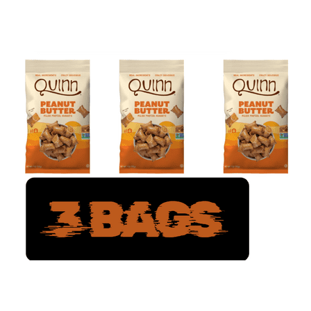 Quinn Peanut Butter Filled Pretzel Nuggets, Gluten-Free Snacks, 7 oz Bag, 3 Pack