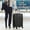 Black, variant on 20 Inch Carry On Luggage, Hard Shell Expandable Suitcase with TSA Lock and Double Spinner Wheels, Black