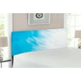 thumbnail image 2 of Abstract Headboard, Abstract Art in Watercolor Painting Style Waves Cloudy Sky Contemporary Design, Upholstered Decorative Metal Bed Headboard with Memory Foam, Full Size, Blue White, by Ambesonne, 2 of 4