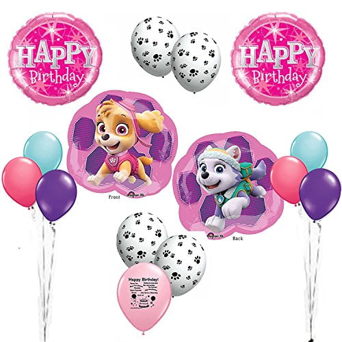 Paw Patrol Birthday Pink Balloon Bouquet 5 Pieces 
