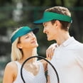thumbnail image 6 of Vsdgher Green Turquoise Teal Print Adult Sunscreen Visor Cap,1 Piece of Sport Sun Visor Hats Adjustable Sun Hat for Outdoor Activities Fits for Women and Men (One Size), 6 of 6