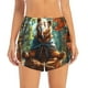 thumbnail image 2 of Balery Maple Meditating Bear Pantalones cortos deportivos para mujer con forro y dos bolsillos, elásticos, para entrenamiento, gimnasio, yoga-Large, 2 of 7