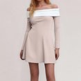 thumbnail image 1 of WILLBEST Vestido Floreado Mujer Vestido De Manga Larga En Capas Con Bloques De Color Para Mujer Diseño Ajustado Sin Tirantes Para, 1 of 3