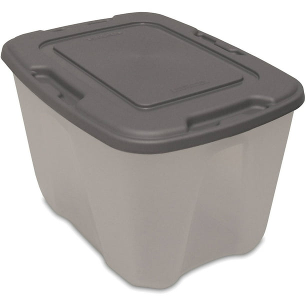 Homz 18 Gallon Storage Container Clear with Silver Lid - Walmart.com