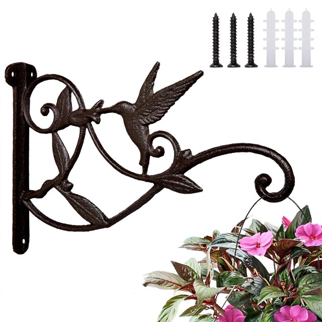 Gancho para PLANTAS FLORWOD de pared 25 cm para exteriores de hierro pesado 1 unidad